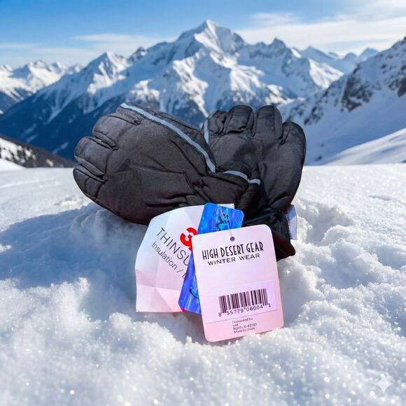 High Desert Gear Winter Ski Gloves Black – 3M Thinsulate Waterproof Men’s/Unisex - Picture 6 of 6